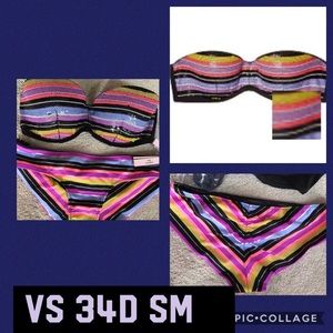 VS BLING FLIRT PUSH-UP BANDEAU BIKINI TOP & CHEEKY BIKINI BOTTOM 2016 COLLECTION
